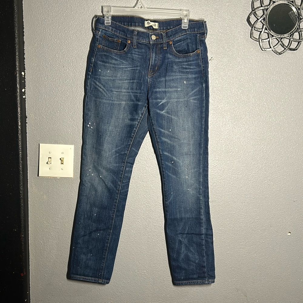 Madewell slim‎ boyfriend paint splatter jeans size 28